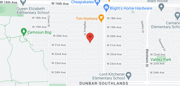 map of 3739 W 21ST AVENUE
